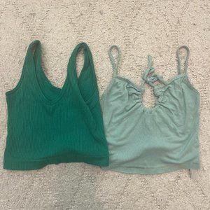 2 Blue Tank Tops